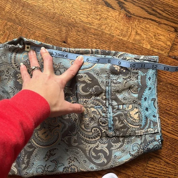 Express Brocade Satin Slacks 8 wide leg - Picture 7 of 9